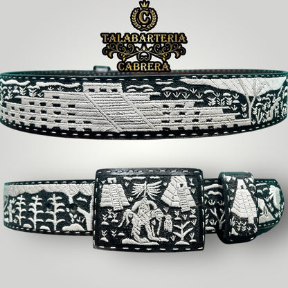 Cinto piteado de los aztecas