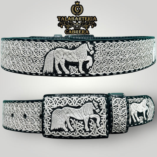 Cinto Piteado Aros con caballos
