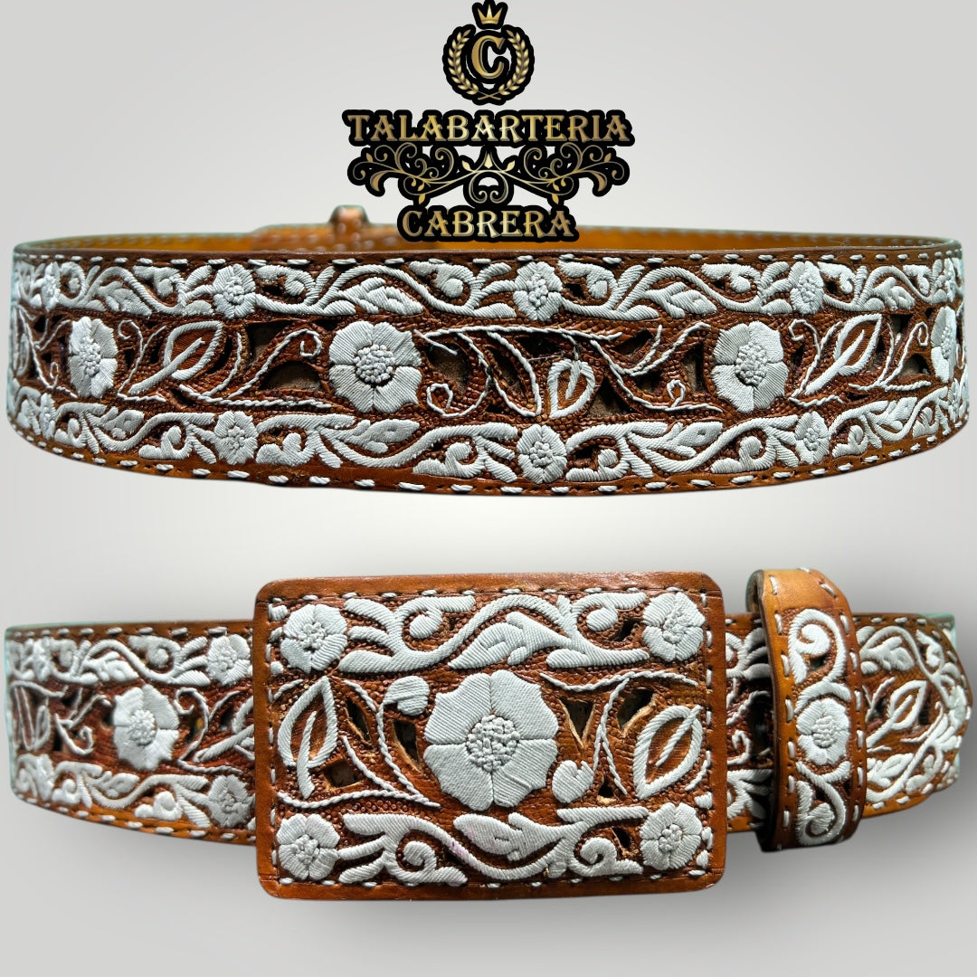 Cinto Piteado flores con ramas