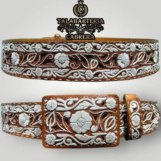 Cinto Piteado flores con ramas