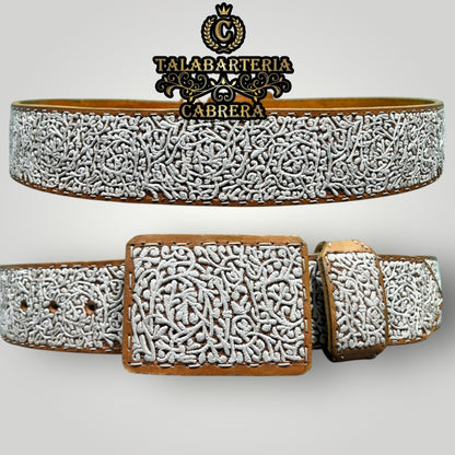 Cinturón Piteado, Diseño Rameado Extra Fino