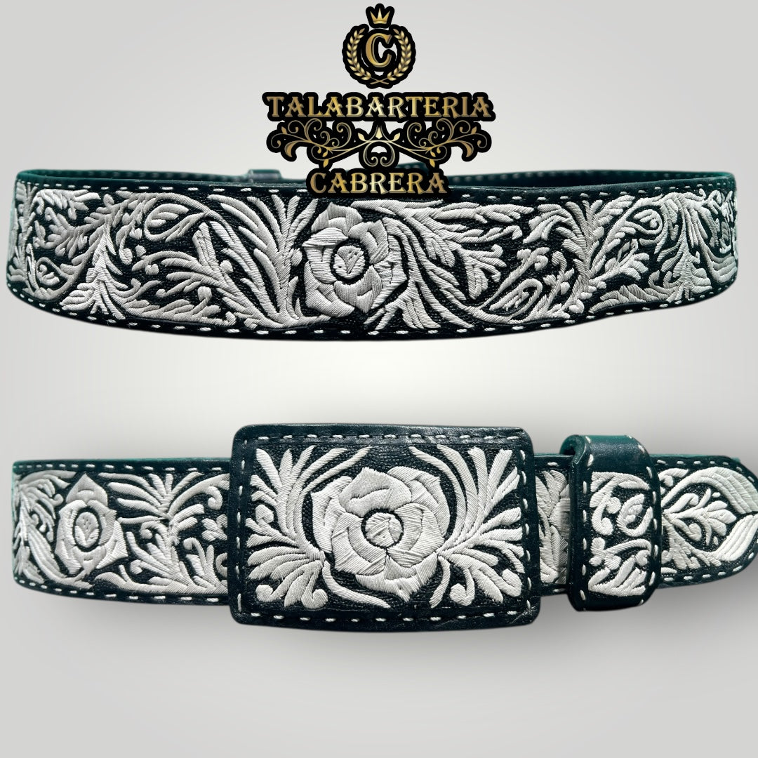 Cinto piteado Rameado sencillo con Flor