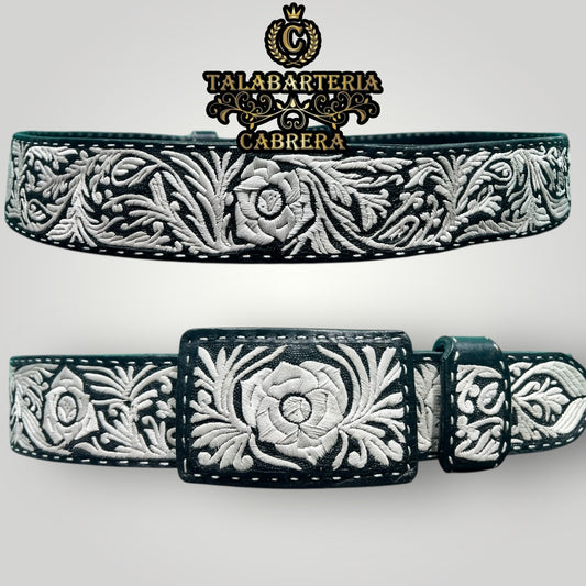 Cinto piteado Rameado sencillo con Flor