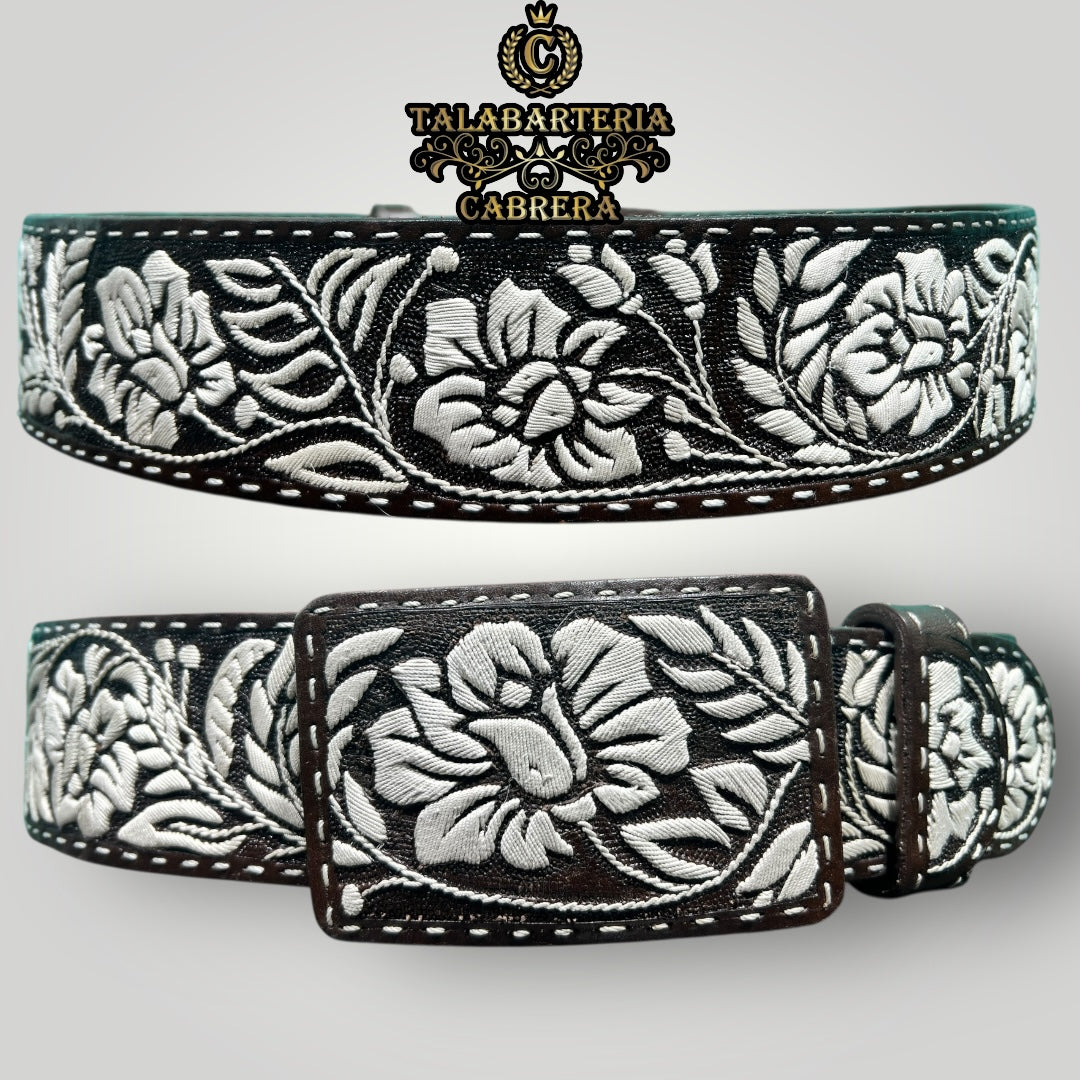 Cinturón Piteado, Diseño Floreado
