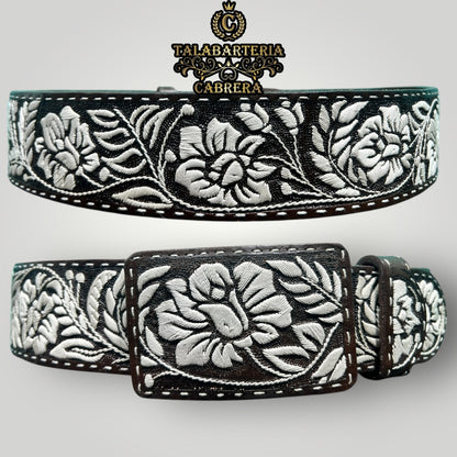 Cinturón Piteado, Diseño Floreado