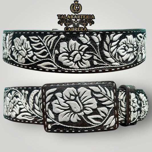 Cinturón Piteado, Diseño Floreado