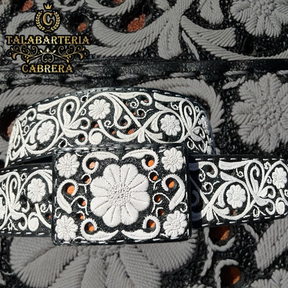 Cinturón Piteado Diseño 5 Flores