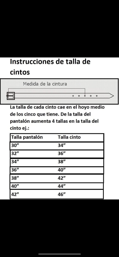 Cinto labrado diseño rameado