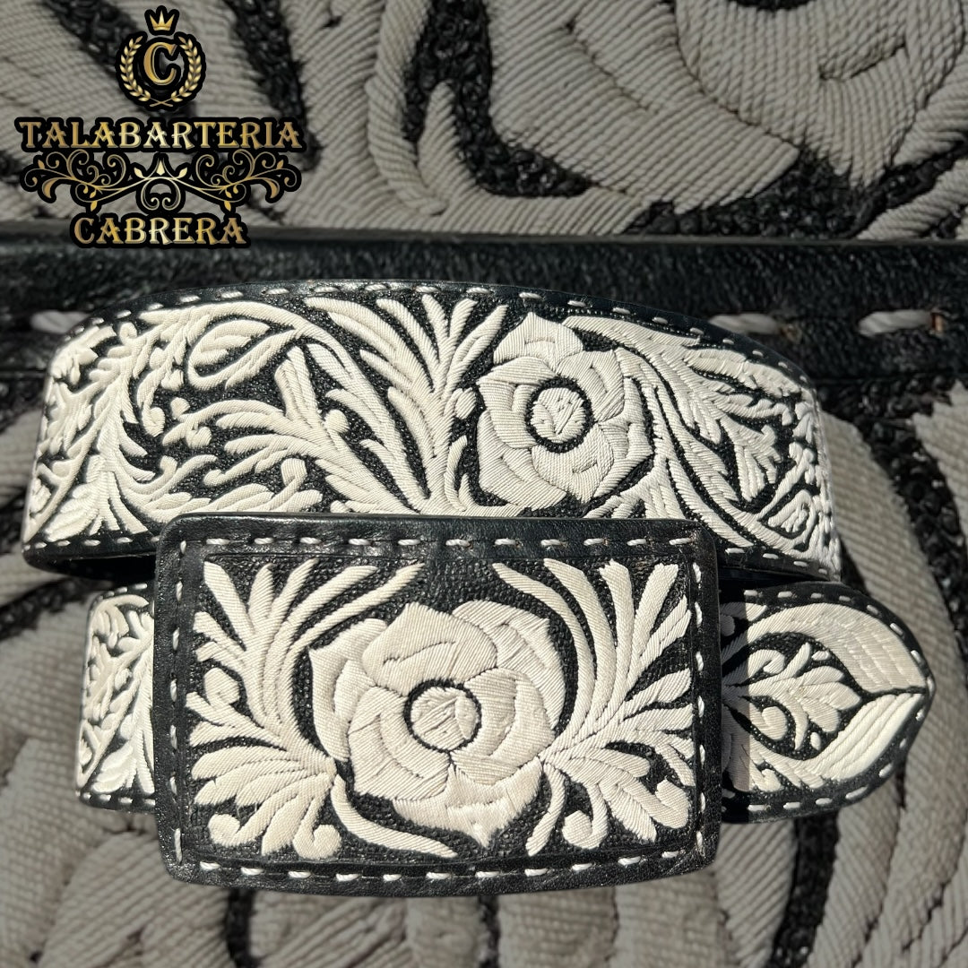 Cinturón Piteado Diseño Rosales