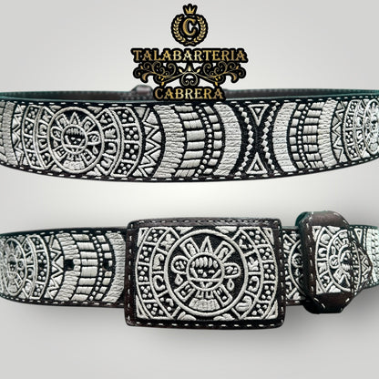 Cinturón Piteado, Diseño Calendario Azteca