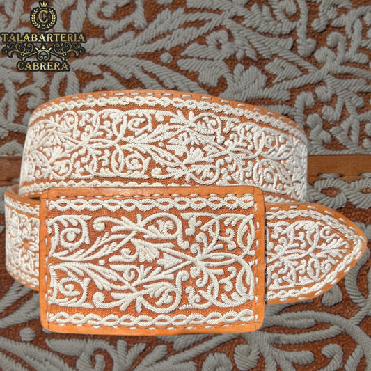 Cinturón Piteado, Diseño Zig Zag Rameado