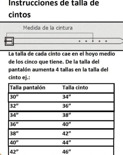 Cinturón Piteado, Diseño Cadenas Zigzag
